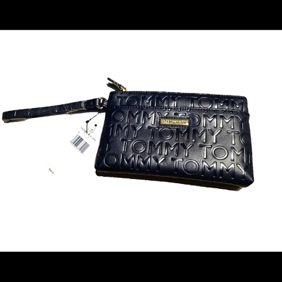 Tommy Hilfiger Navy Blue 8X5 Wristlet Wallet Purse NWT - Picture 1 of 6